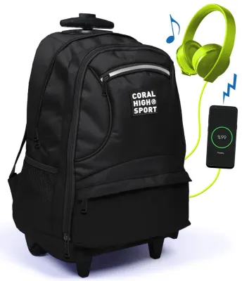 YAYGAN ÇEKÇEK SIRT ÇANTASI CORAL HIGH SPORT USB+AUX SOKET 23251
