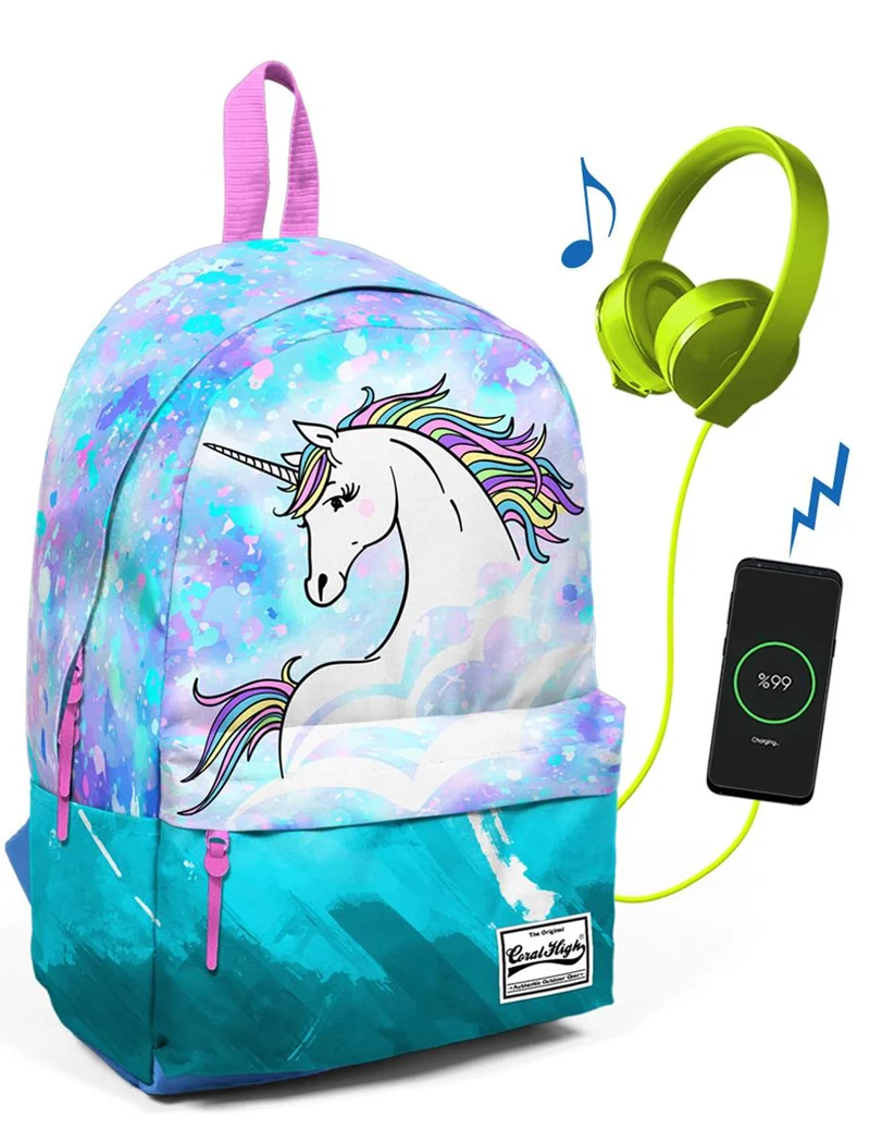YAYGAN ÇANTA SIRT CORAL HIGH USB+AUX SOKETLİ 23429