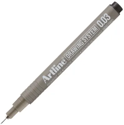 ARTLINE ÇİZİM KALEMİ DRAWING SYSTEM 2303 0.03 SİYAH