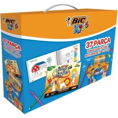 BIC KIDS DİKKAT GELİŞTİRİCİ BOYAMA SETİ - 37 PARÇA 501089-508363