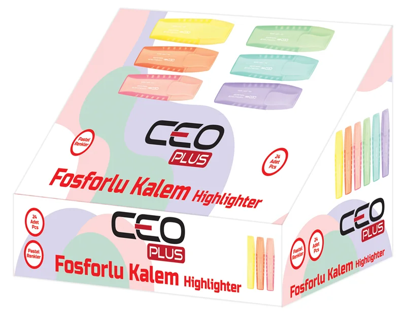 CEO FOSFORLU KALEM KULPLU PASTEL 24 LÜ FO0020