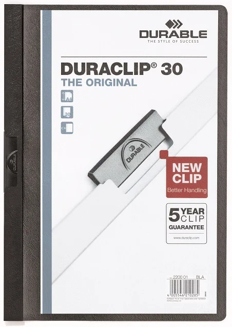 DURABLE SIKIŞTIRMALI DOSYA DURACLIP 2200 30 SF KAPASİTELİ 50 Lİ STAND 2200-STANT