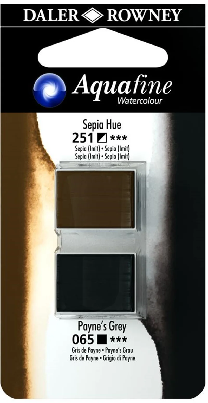 DALER ROWNEY SULU BOYA TABLET H/P SET 21 131017021 SEPIA HUE/PAYNES GREY