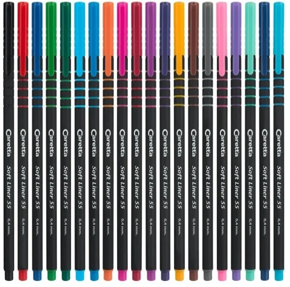 CARETTA KEÇELİ KALEM 55 SOFT LINER 10 LU GRİ C-55-15-T