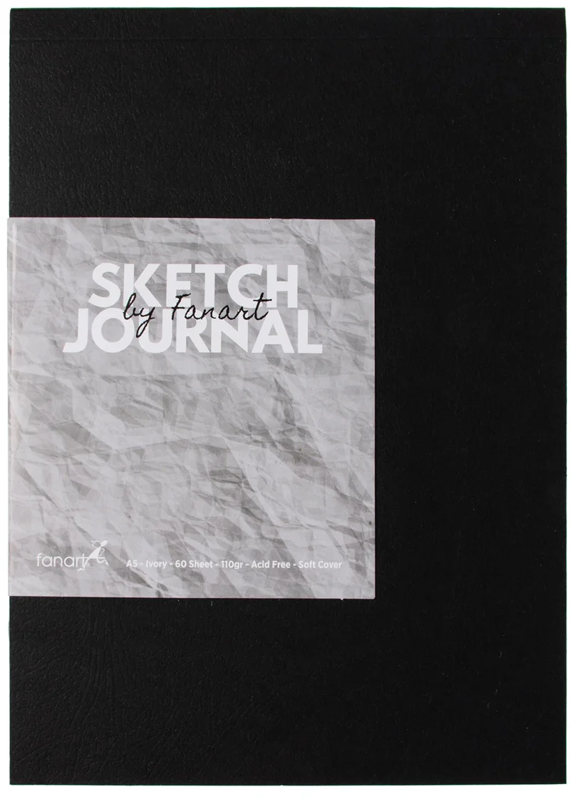 FANART ACADEMY ÇİZİM BLOĞU SKETCH JOURNAL A5 110 GR 60 YP SİYAH F-8664.A5