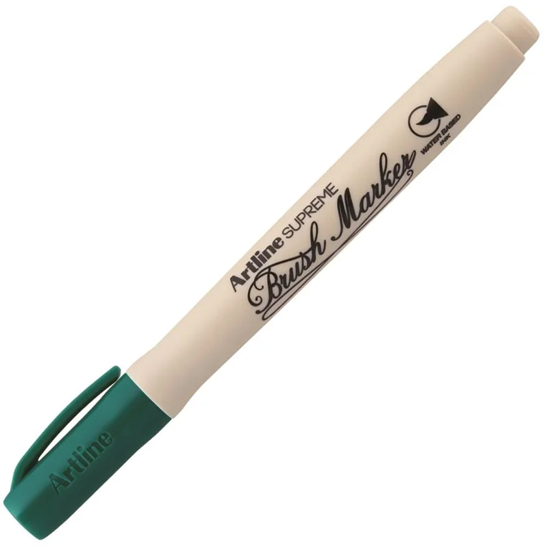 ARTLINE KEÇELİ KALEM SUPREME BRUSH MARKER FIRÇA UÇLU KOYU YEŞİL A-EPF-F D.GREEN