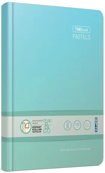 GIPTA DEFTER THEBOOK PASTELS 17x24 İPLİK DİKİŞLİ SERT KAPAK 120 YP. ÇİZGİLİ 3309