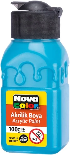 NOVA COLOR AKRİLİK BOYA 100 GR TURKUAZ NC-2025