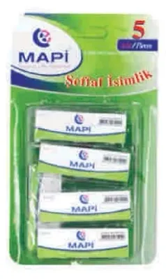 MAPİ İSİMLİK YUVARLAK 65MM ŞEFFAF 5Lİ 501 01 39