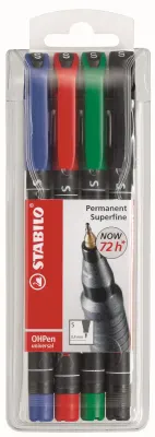 STABILO ASETAT KALEMİ OHP SUPER FINE 4 RENK 841/4