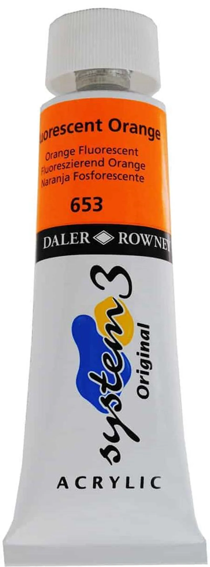DALER ROWNEY AKRİLİK BOYA SYSTEM 3 ORIGINAL SERİSİ 75 ML FLUORO ORANGE 129075653