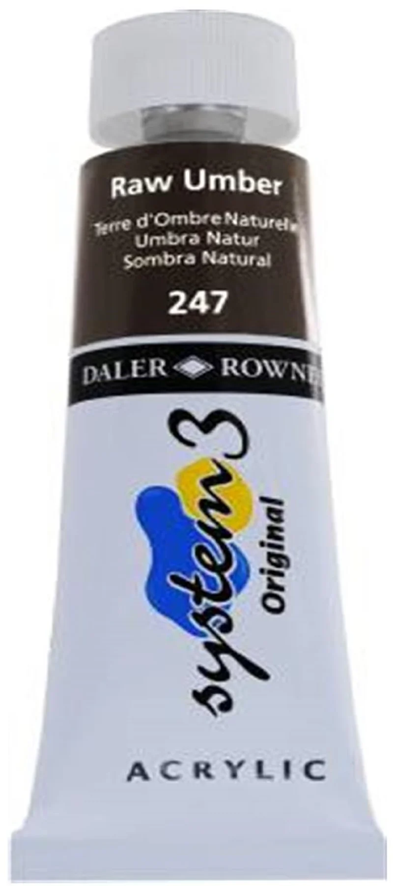 DALER ROWNEY AKRİLİK BOYA SYSTEM 3 ORIGINAL SERİSİ 75 ML RAW UMBER 129075247