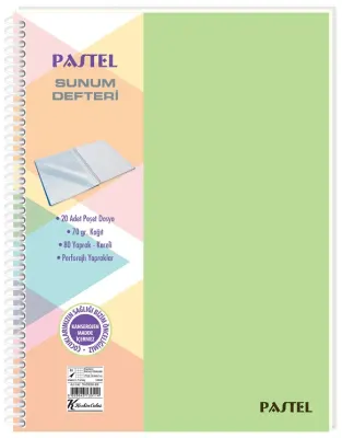 KESKİN SUNUM DEFTERİ PASTEL 22,5x29,7 80 YP. ÇİZGİLİ 353401-99