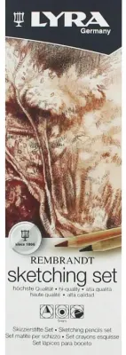 LYRA KURŞUN KALEM DERECELİ REMBRANDT ART DESIGN 6 LI METAL KUTU L1111062