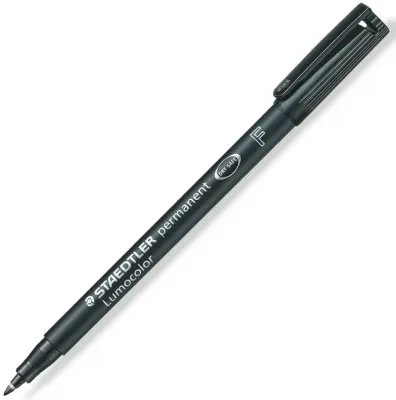 STAEDTLER ASETAT KALEMİ LUMOCOLOR F UÇ SİYAH 318-9
