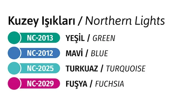 NOVA COLOR AKRİLİK POURİNG SET KUZEY IŞIKLARI NC-2513