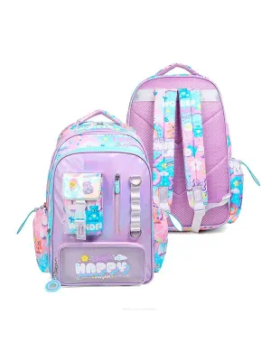 CHIMOLA BEAR PINK PURPLE 17" SIRT ÇANTASI (TR148) CHM-CN0035-3