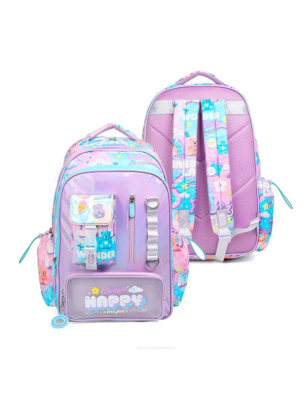 CHIMOLA BEAR PINK PURPLE 17" SIRT ÇANTASI (TR148) CHM-CN0035-3