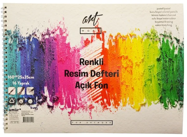 ARTWORK RESİM DEFTERİ CLARA SPİRALLİ RENKLİ AÇIK RENK 25x35 160 GR 16 YP 30010850