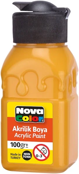 NOVA COLOR AKRİLİK BOYA 100 GR GÜNEŞ SARI NC-2022