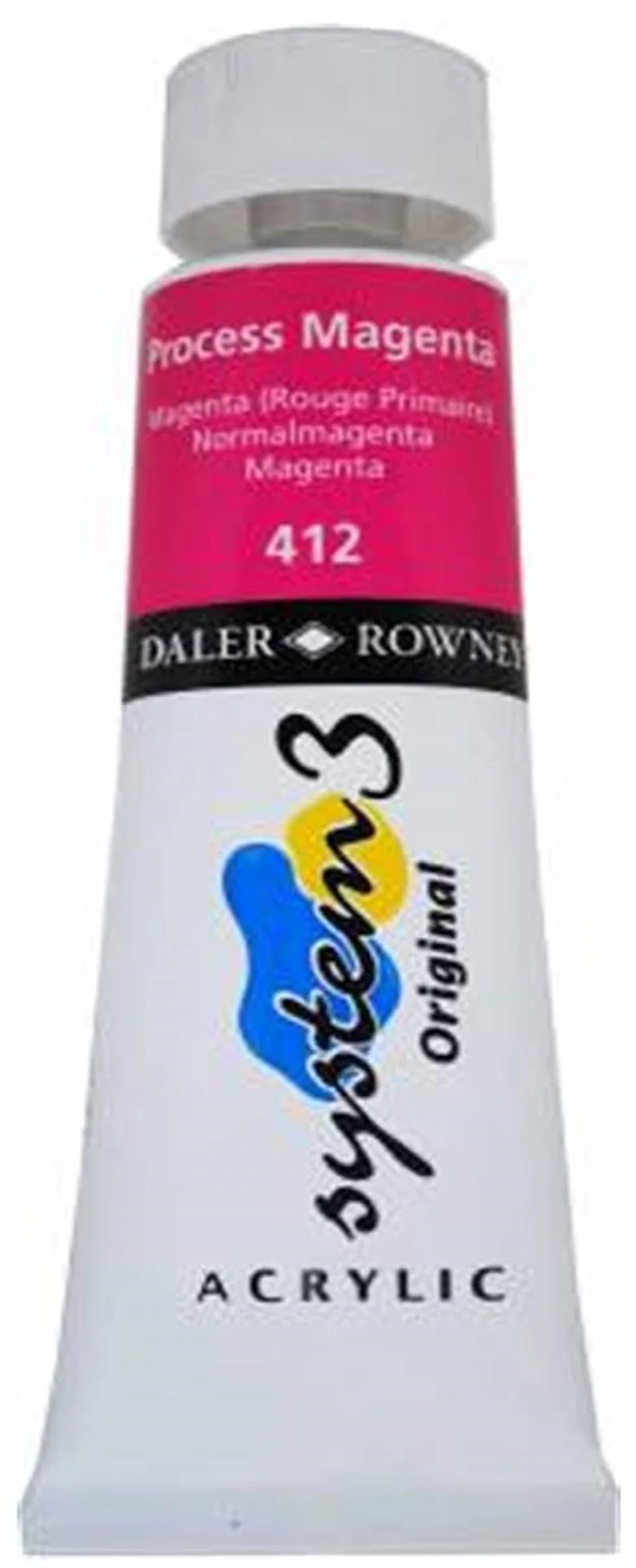 DALER ROWNEY AKRİLİK BOYA SYSTEM 3 ORIGINAL SERİSİ 75 ML PROCESS MAGENTA 129075412