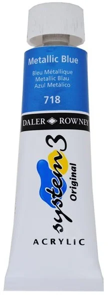 DALER ROWNEY AKRİLİK BOYA SYSTEM 3 ORIGINAL SERİSİ 75 ML METALLIC BLUE 129075718