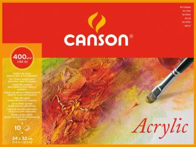 CANSON AKRİLİK BOYA BLOĞU BLK CANACRYLIQ 24x32 400 GR 10 SF 200807408