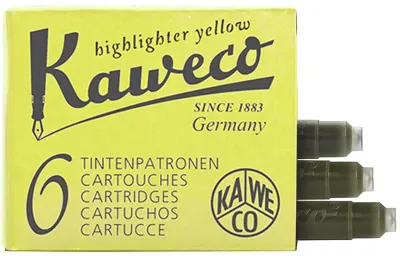 KAWECO DOLMA KALEM  KARTUŞU 6 LI PAKET NEON SARI 10001220