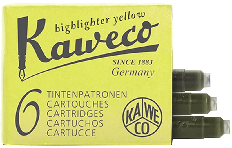 KAWECO DOLMA KALEM  KARTUŞU 6 LI PAKET NEON SARI 10001220