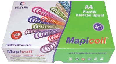 MAPİ SPİRAL PLASTİK HELEZON 4:1 22MM BEYAZ 50 ADET 48 LOP 2352200