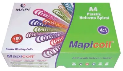 MAPİ SPİRAL PLASTİK HELEZON 4:1 6MM MAVİ 200 ADET 48 LOP 2350602