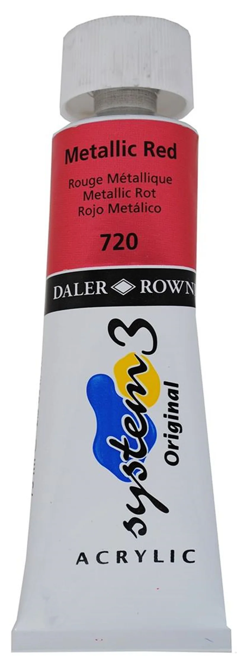 DALER ROWNEY AKRİLİK BOYA SYSTEM 3 ORIGINAL SERİSİ 75 ML METALLIC RED 129075720