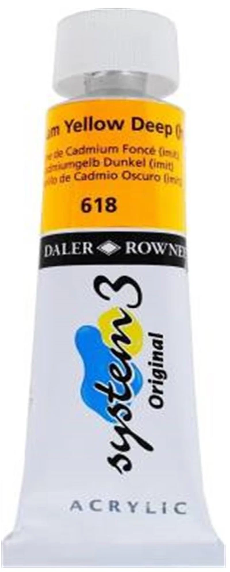 DALER ROWNEY AKRİLİK BOYA SYSTEM 3 ORIGINAL SERİSİ 75 ML CADMIUM YELLOW DEEP HUE 129075618