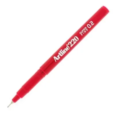 ARTLINE KEÇE UÇLU YAZI KALEMİ SUPER FINE 220N 0.2 KIRMIZI A-EK-220N RED