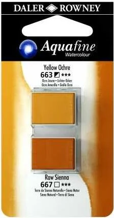 DALER ROWNEY SULU BOYA TABLET H/P SET 17 131017017 YELLOW OCHRE/RAW SIENNA
