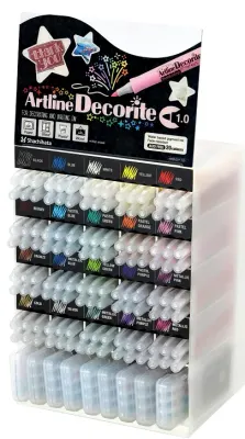 ARTLINE STAND DECORITE KESİK UÇ MARKÖR STANDLI (156 ADET) A-AMM-EDF-3.D