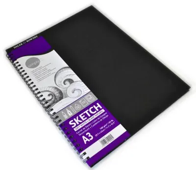 DALER ROWNEY SKETCH ESKİZ DEFTERİ SIMPLY SERİSİ SERT KAPAK SPİRALLİ A3 100 GR 54 SF SOFT BEYAZ 48225