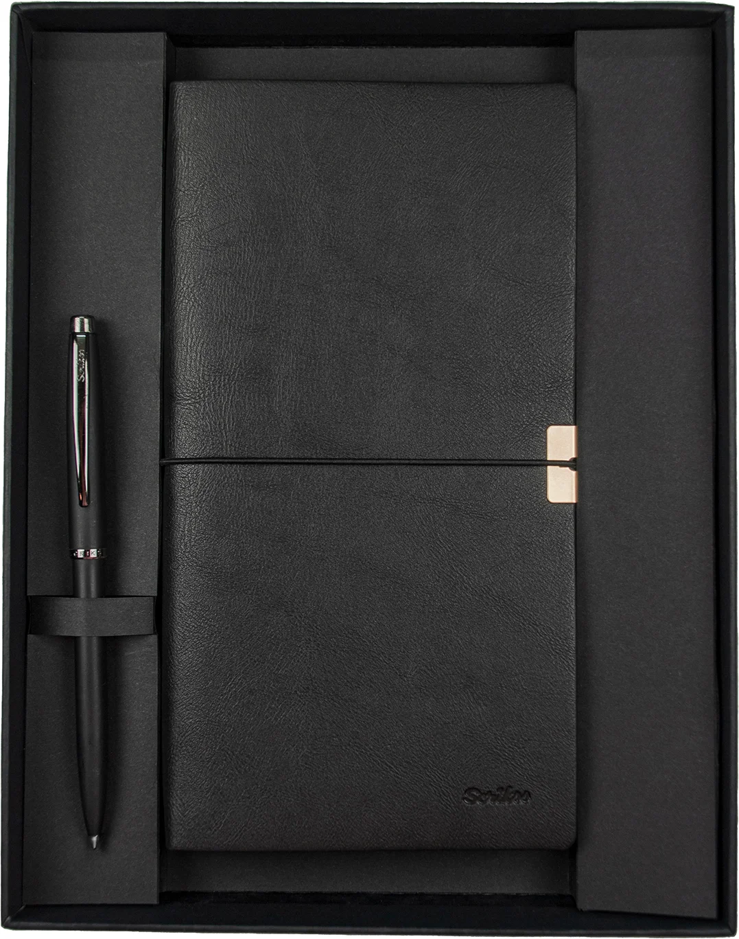 SCRIKSS HEDİYELİK SET SD 700-C1 108 PRESTİJ TÜKENMEZ KALEM MAT SİYAH + DEFTER PREMIUM TOLEDA C7 SİY.