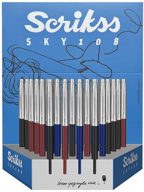 SCRIKSS TÜKENMEZ KALEM F108 SKY 36 LI STAND