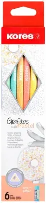 KORES KURŞUN KALEM  STYLE PASTEL 6 LI 92803