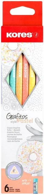 KORES KURŞUN KALEM  STYLE PASTEL 6 LI 92803