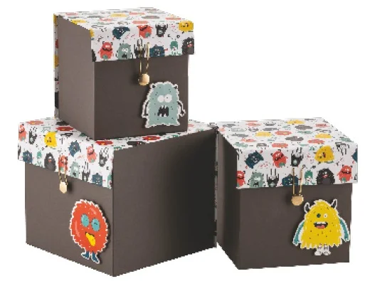 GIPTA KUTU SETİ 3 LÜ MONSTER KARE BX18140