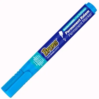 BRONS PERMANENT MARKER YUVARLAK UÇ MAVİ BR-9621