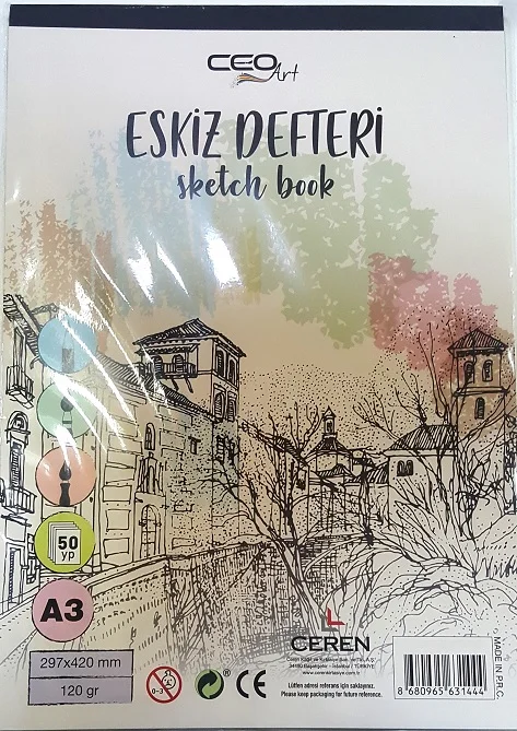 CEOART ESKİZ DEFTER A3 120GR 50 YP. CEO-ED0001