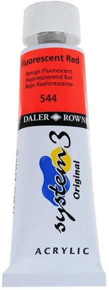 DALER ROWNEY AKRİLİK BOYA SYSTEM 3 ORIGINAL SERİSİ 75 ML FLUORO RED 129075544
