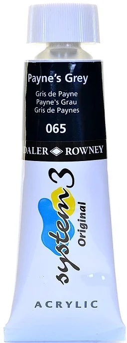 DALER ROWNEY AKRİLİK BOYA SYSTEM 3 ORIGINAL SERİSİ 75 ML PAYNES GREY 129075065