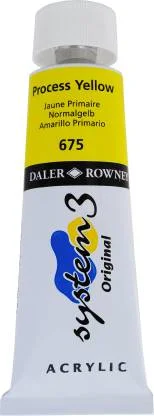 DALER ROWNEY AKRİLİK BOYA SYSTEM 3 ORIGINAL SERİSİ 75 ML PROCESS YELLOW 129075675