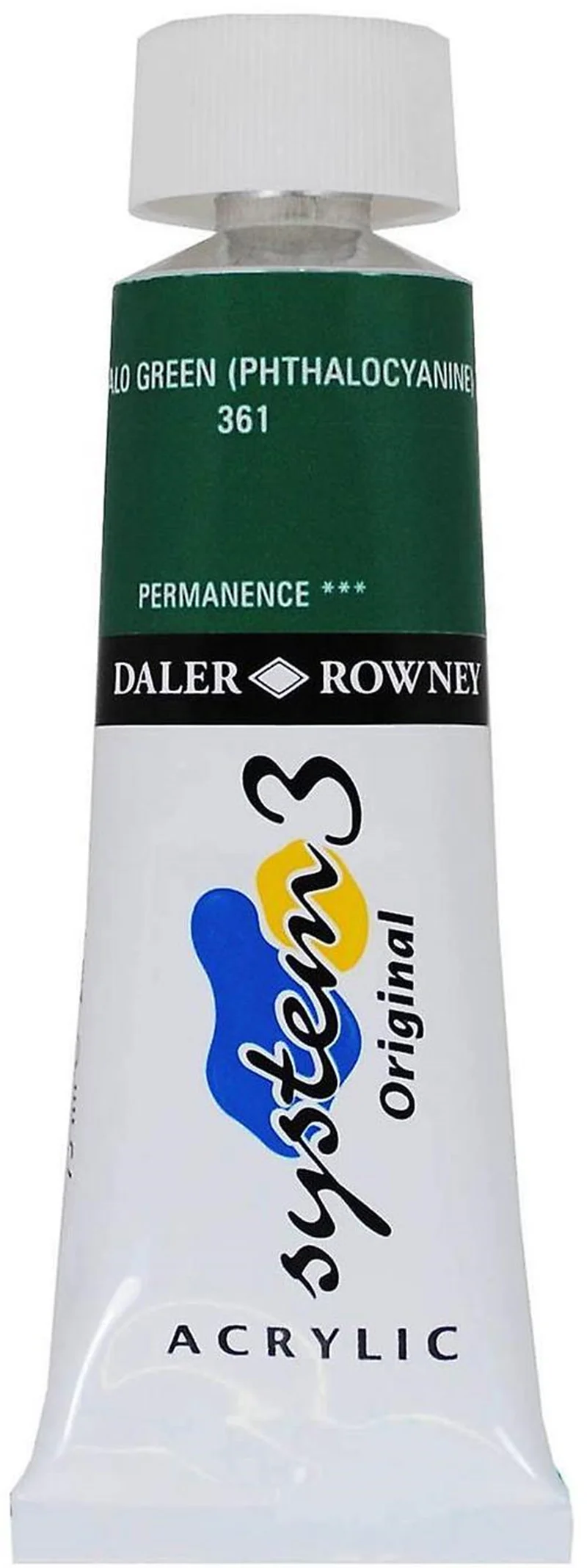 DALER ROWNEY AKRİLİK BOYA SYSTEM 3 ORIGINAL SERİSİ 75 ML PHTHALO GREEN 129075361