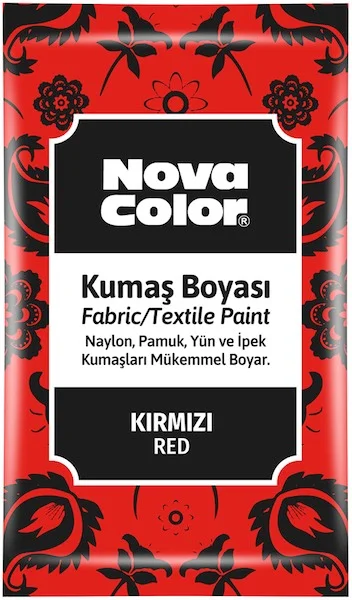 NOVA COLOR KUMAŞ BOYASI TOZ 12 GR KIRMIZI NC-901