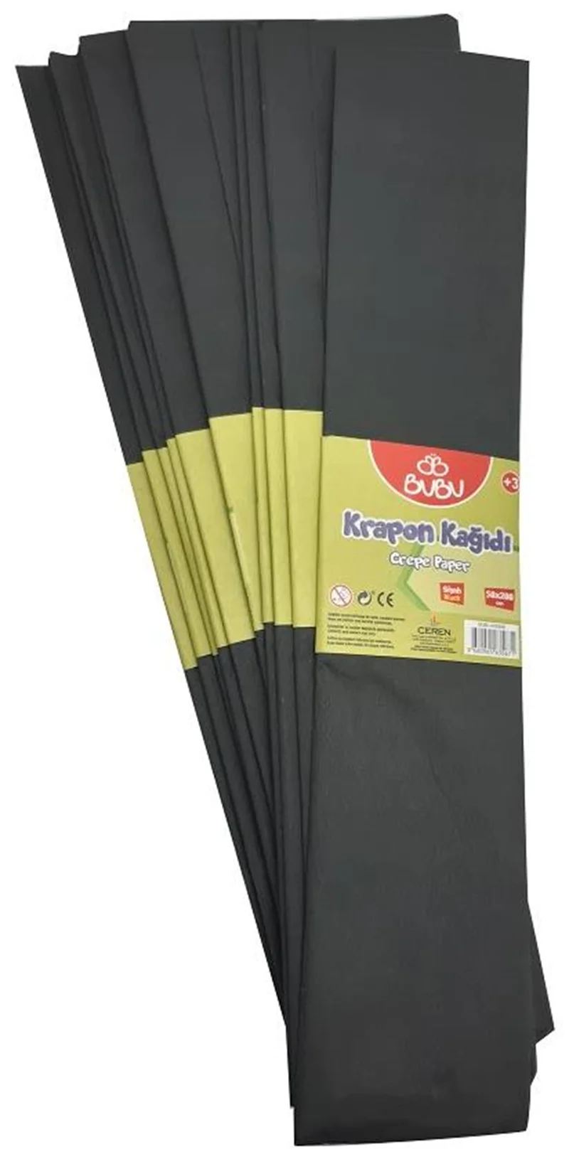 BU-BU KREPON KAĞIDI SİYAH 10 LU KR0008